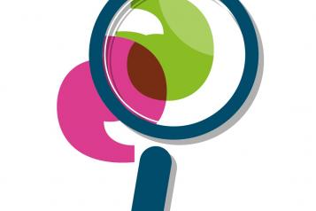 Graphic of the Healthwatch icon magnify glass